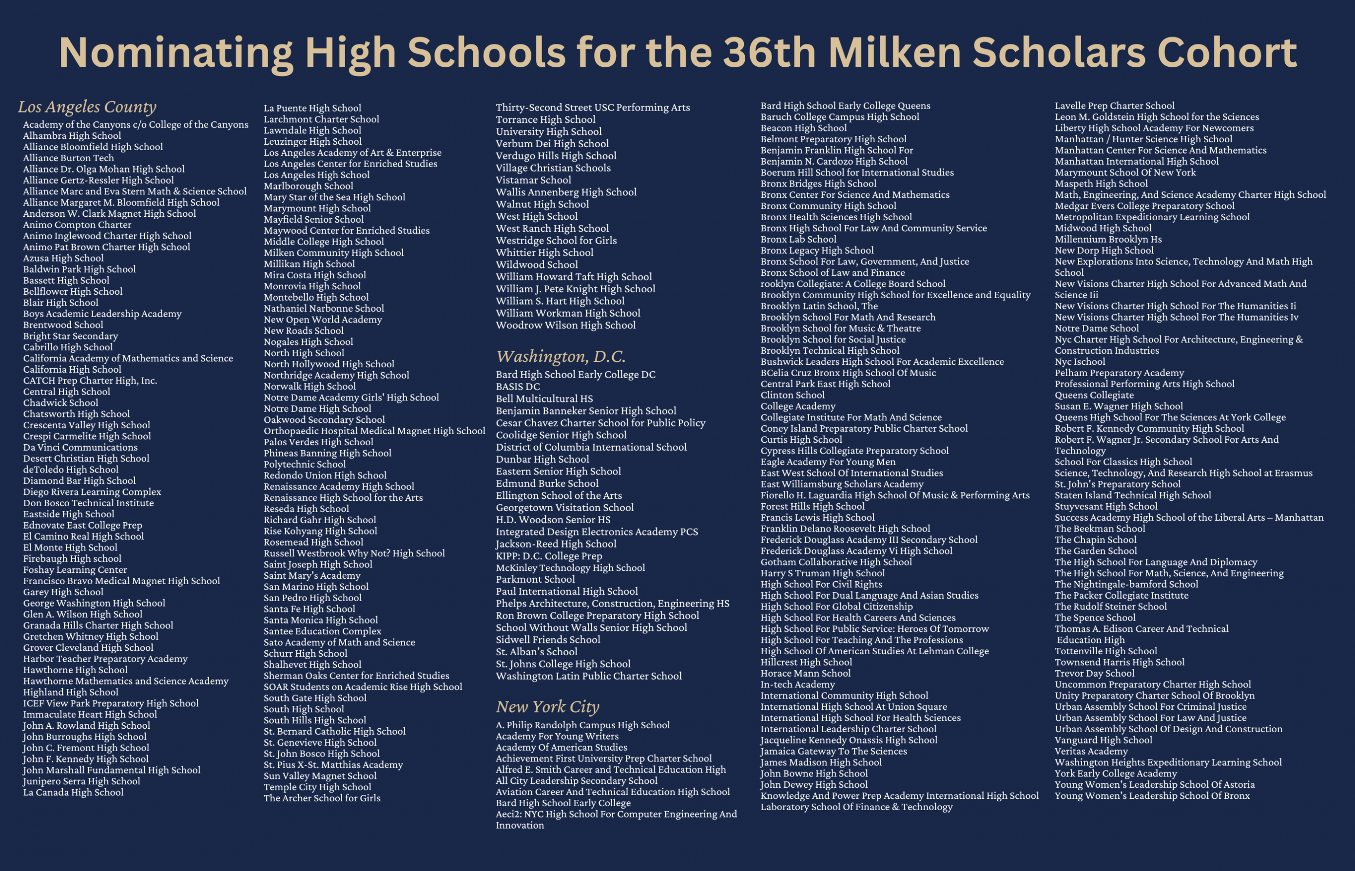 Cohort Nominating Schools2
