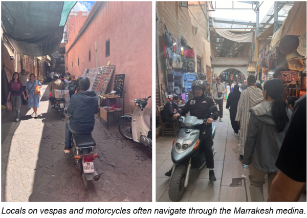Locals on vespas