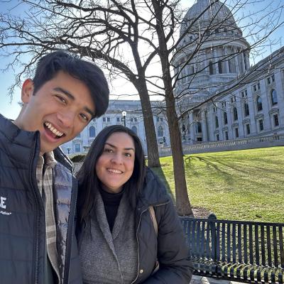 Univ of Wisconsin Madison Akesh Mallia MS 24 with Evelyn Torres