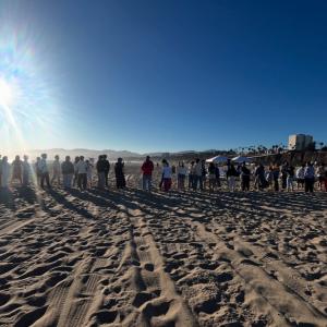 Beach Activity cross the line