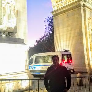 Luigi at Washington Square Arch