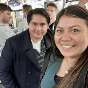 NYU Luigi Idrovo Auquillo MS 20 and Natalie Reyes in subway