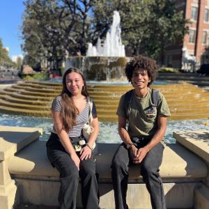 USC Jessica Luna MS 22 and Charles Simon MS 25 Fountain Close Up