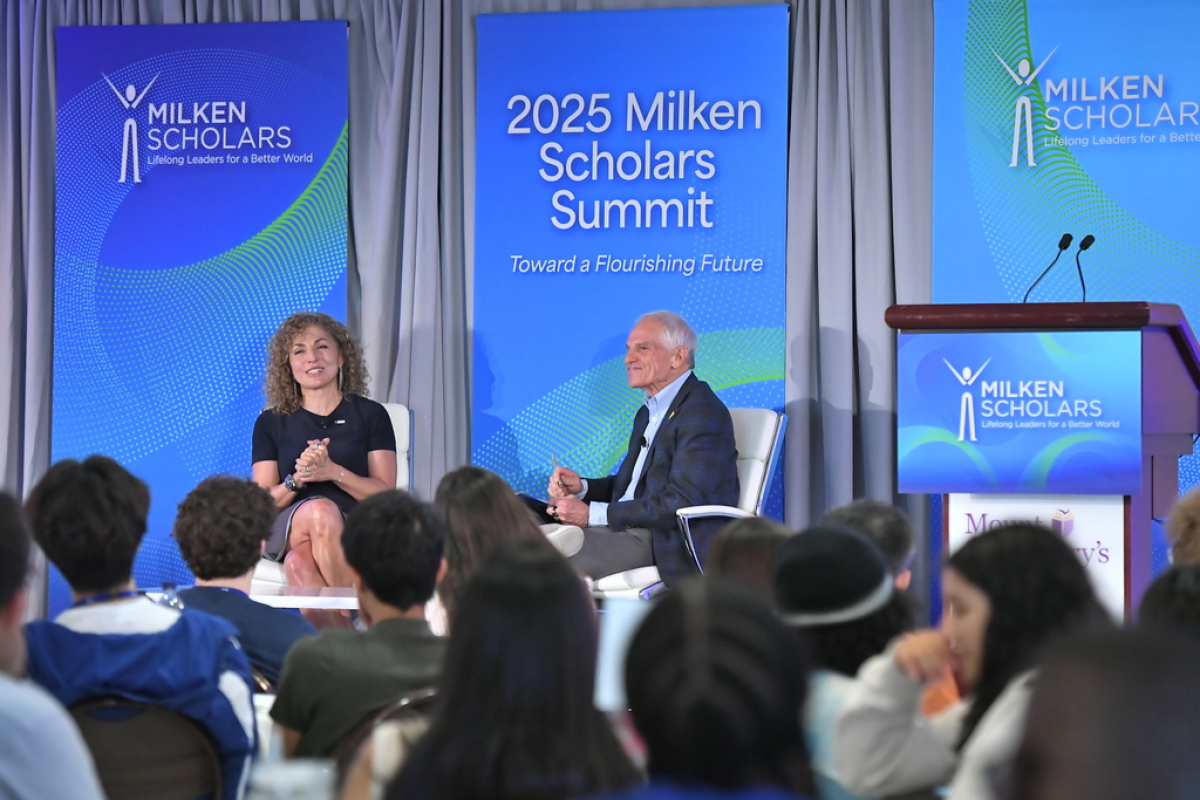 Anousheh Ansari and Richard Sandler Wide Shot