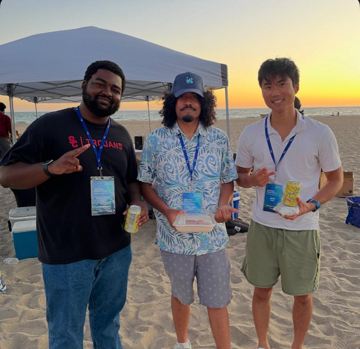 Beach Activity Alex Billups MS 19 Natural Premier MS 20 and Andy Wang MS 19