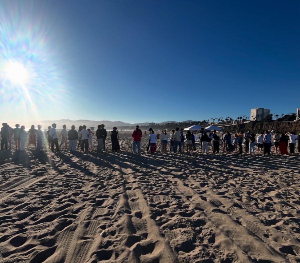 Beach Activity cross the line