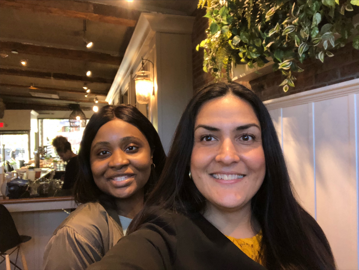 Gladys Obaji and Evelyn Torres at Brown University