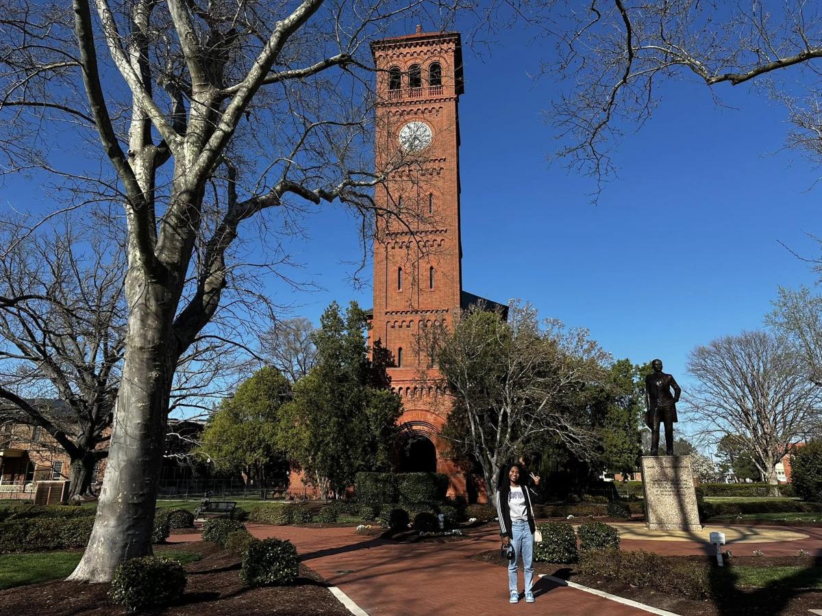 Hampton University Clocktower with Jonali Gaylor MS 24