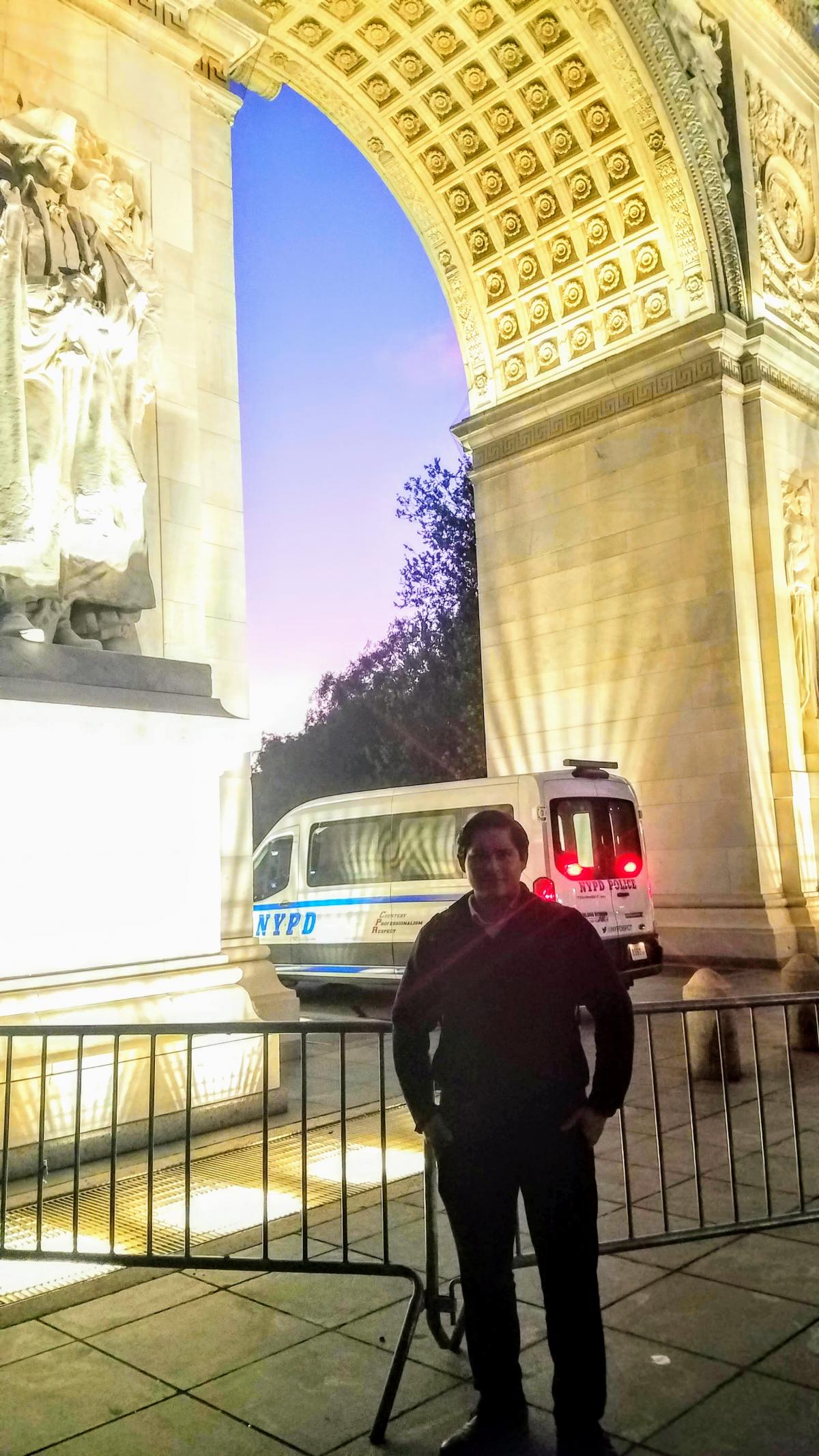 Luigi at Washington Square Arch