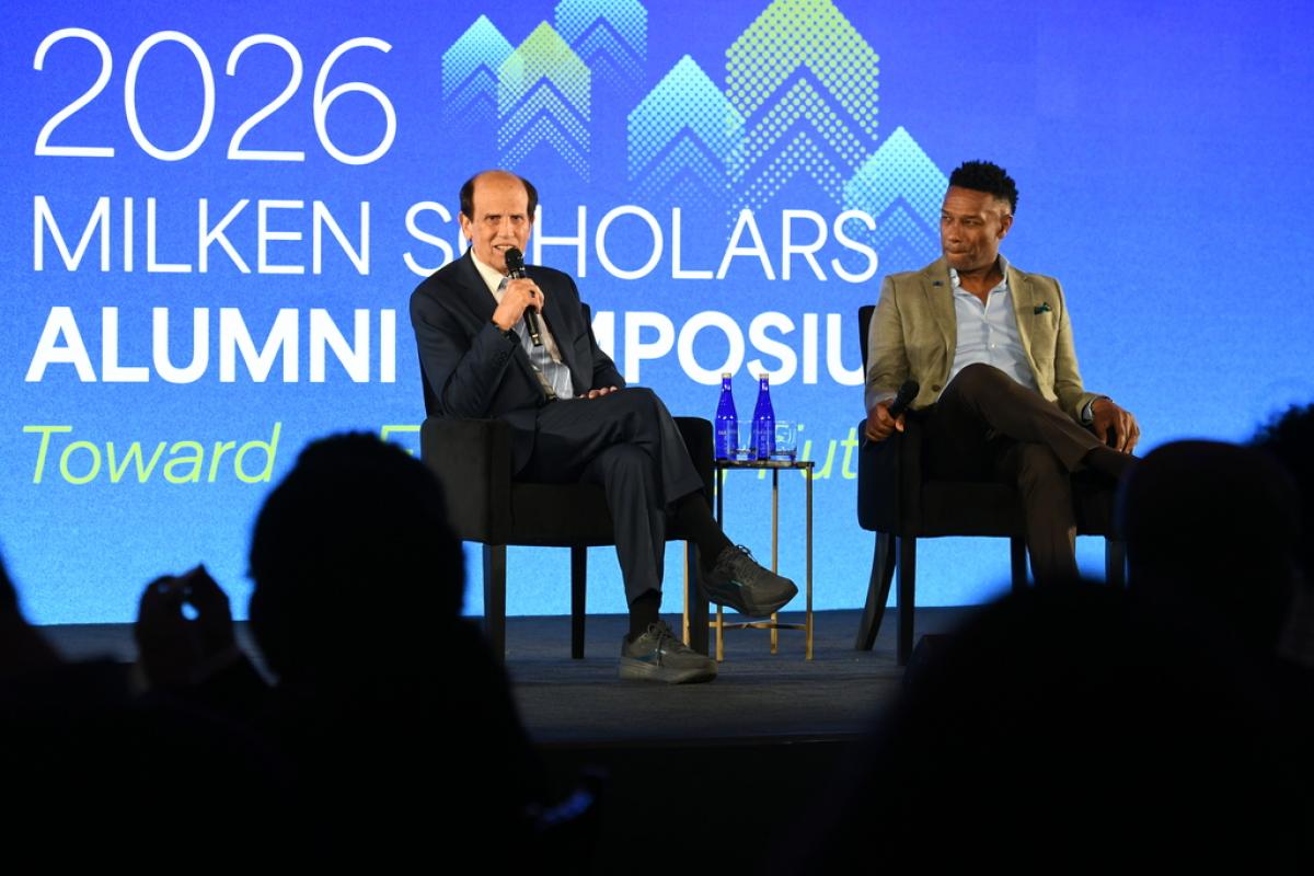 Mike Milken with Johnny Taylor