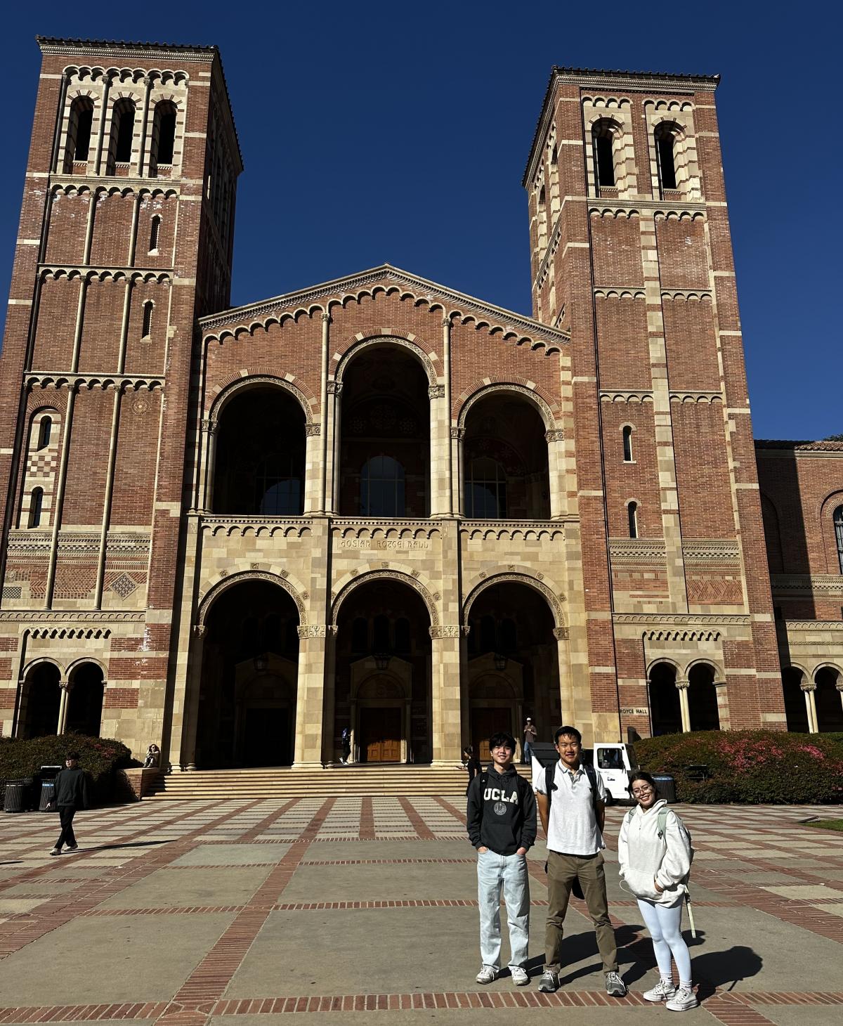 UCLA Royce Hall Juli Mendoza MS 23 Neo Phuchane MS 23 and James Zhao MS 20